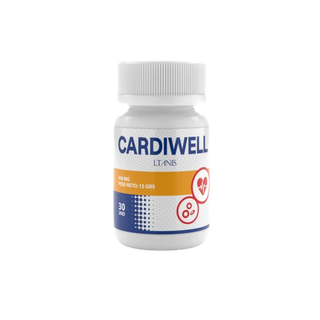 Envase de Cardiwell, suplemento de bienestar
